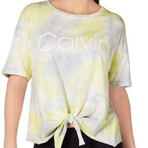 Calvin Klein Performance Tie-Dye Tie Front